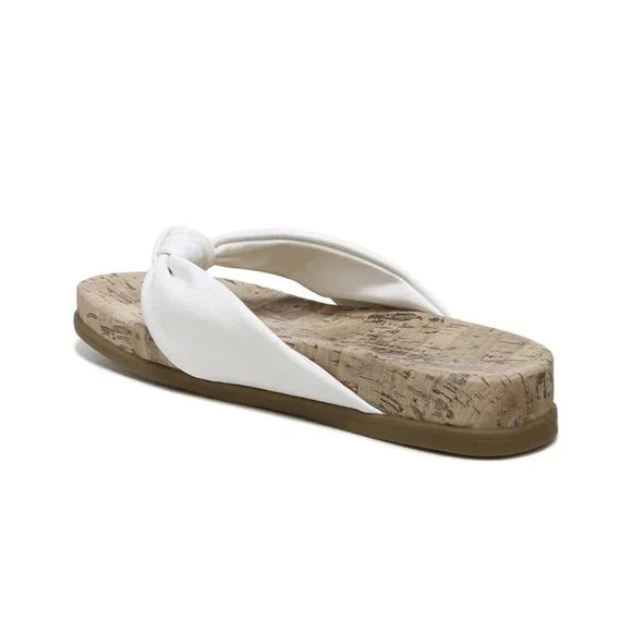 LifeStride Women's Happy Sandal white slip ons Faux Leather Comfort Size 9 - Picture 4 of 7